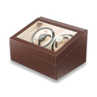 L'Impérial | Coffret remontoir 4 montres et 6 rangements, similicuir