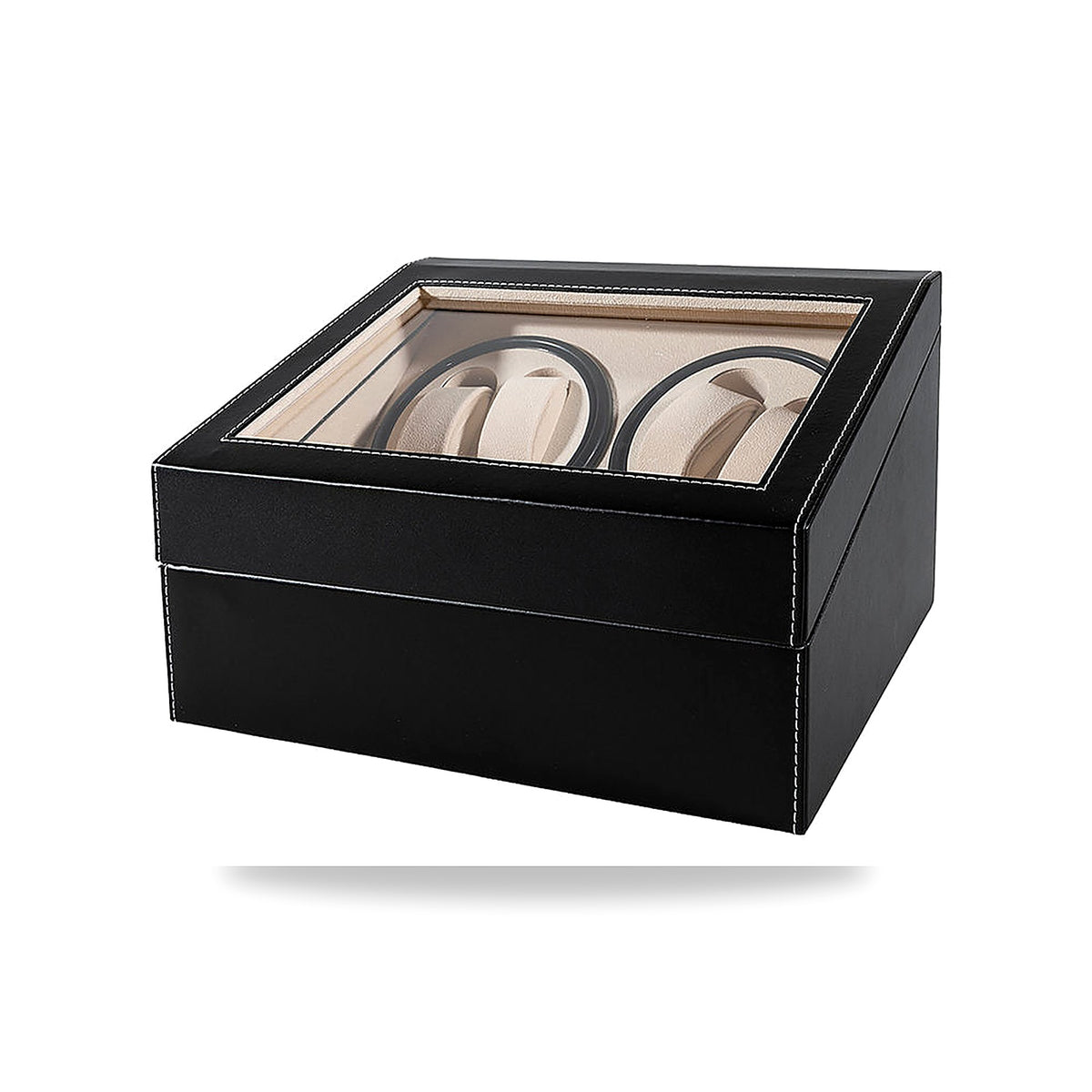 L'Impérial | Coffret remontoir 4 montres et 6 rangements, similicuir