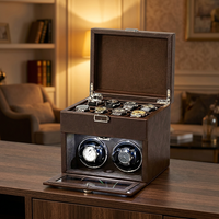 L'Héritage | Coffret remontoir 2 montres et 8 rangements, similicuir